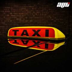 19" LED Magnetic Taxi Roof Top Sign Light YELLOW AMBER