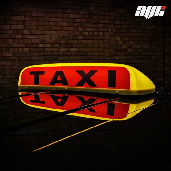 19" LED Magnetic Taxi Roof Top Sign Light YELLOW AMBER
