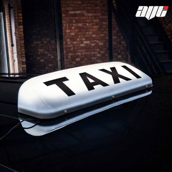 19" LED Magnetic Taxi Roof Top Sign Light WHITE