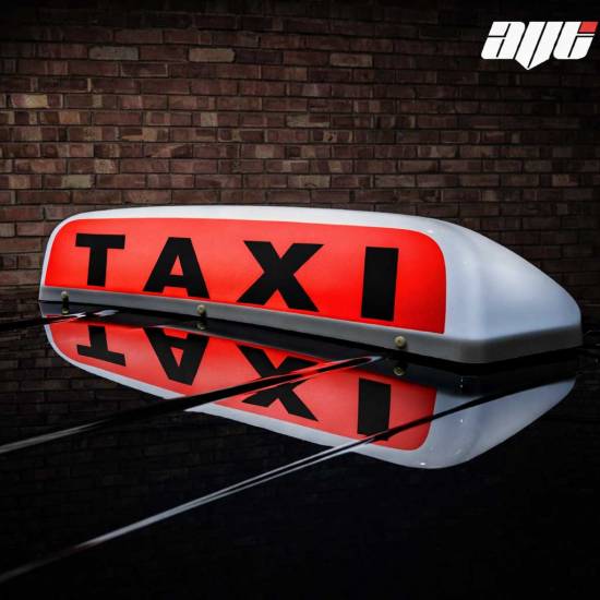 19" LED Magnetic Taxi Roof Top Sign Light WHITE