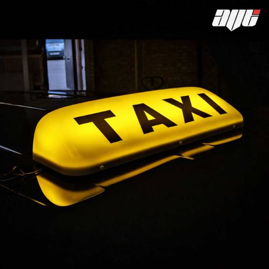 19" LED Magnetic Taxi Roof Top Sign Light YELLOW AMBER