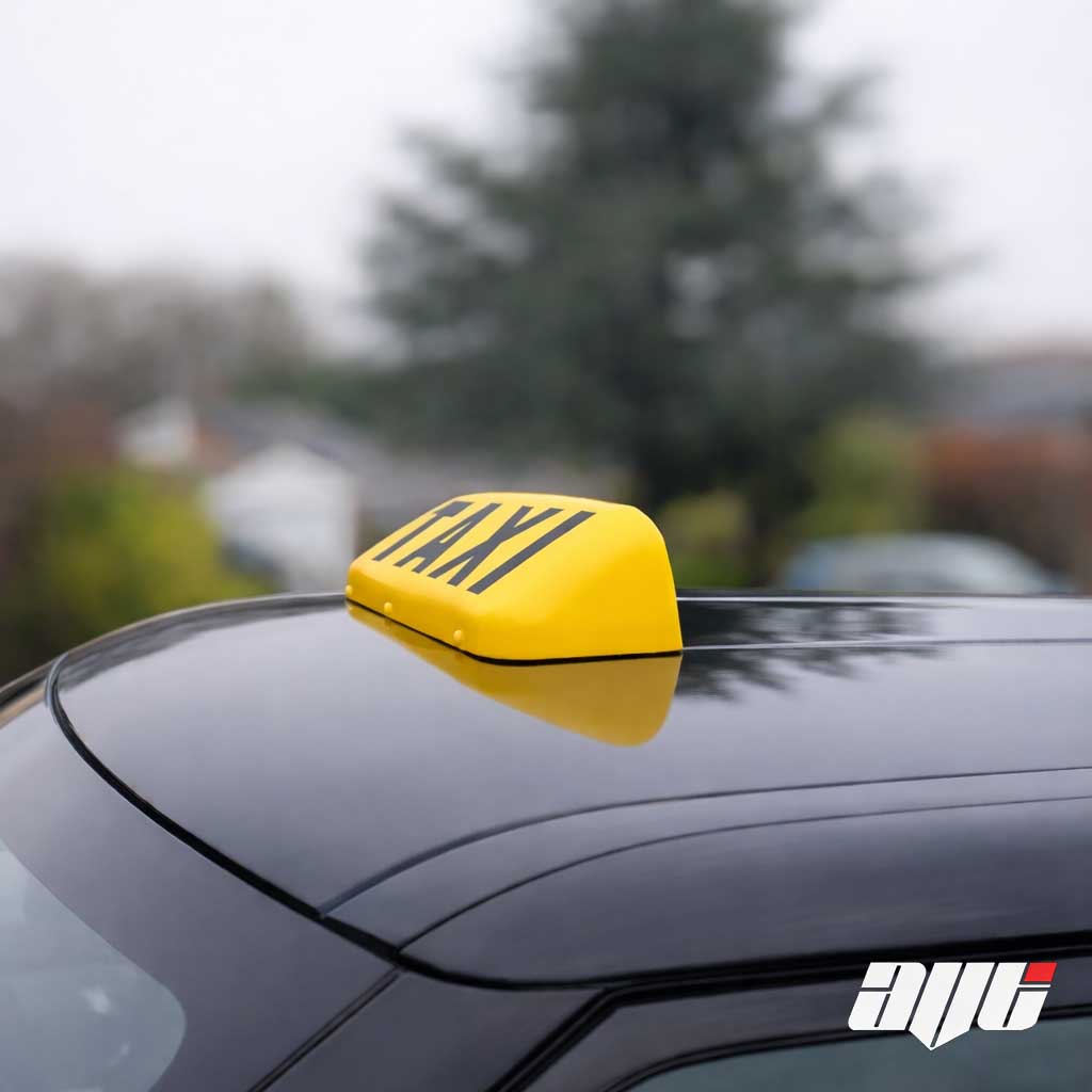 19" LED Magnetic Taxi Roof Top Sign Light YELLOW AMBER