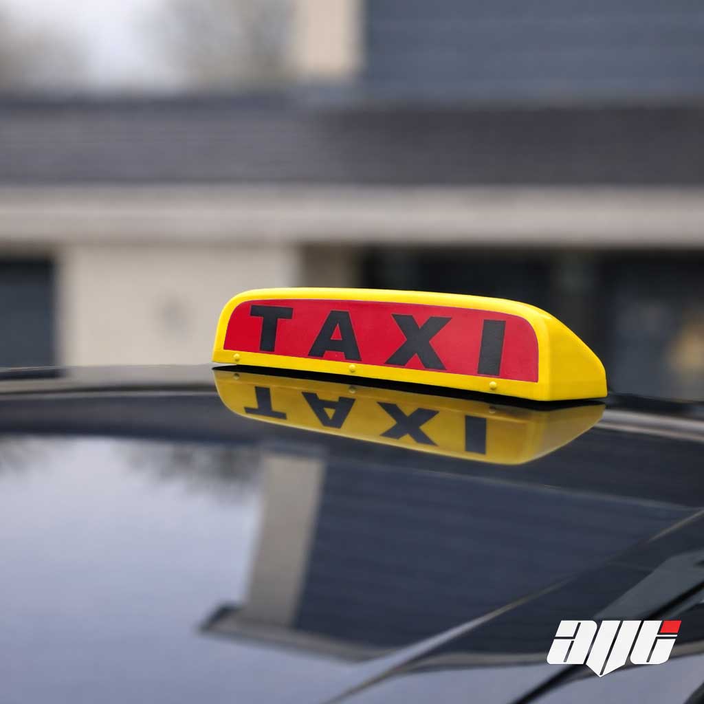 19" LED Magnetic Taxi Roof Top Sign Light YELLOW AMBER