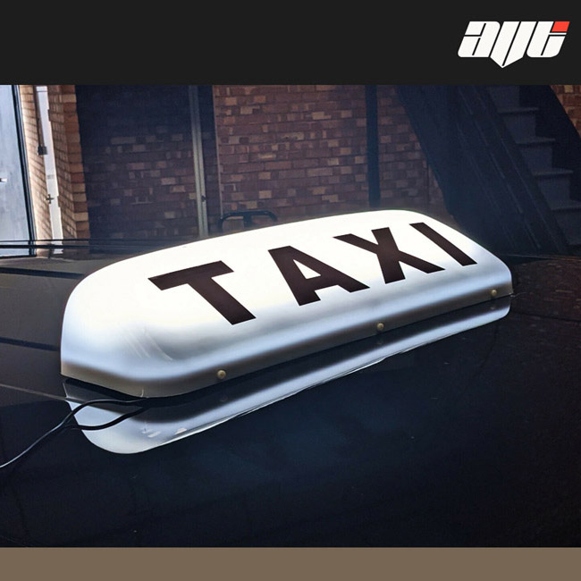 19" LED Magnetic Taxi Roof Top Sign Light WHITE