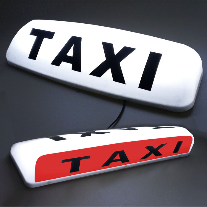 19" LED Magnetic Taxi Roof Top Sign Light WHITE