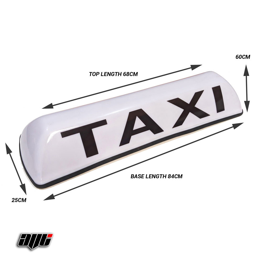 30" LED Magnetic TAXI Roof Top Sign Light WHITE