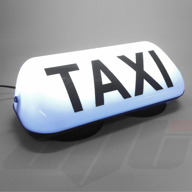 14" LED Magnetic Taxi Roof Top Sign Light WHITE