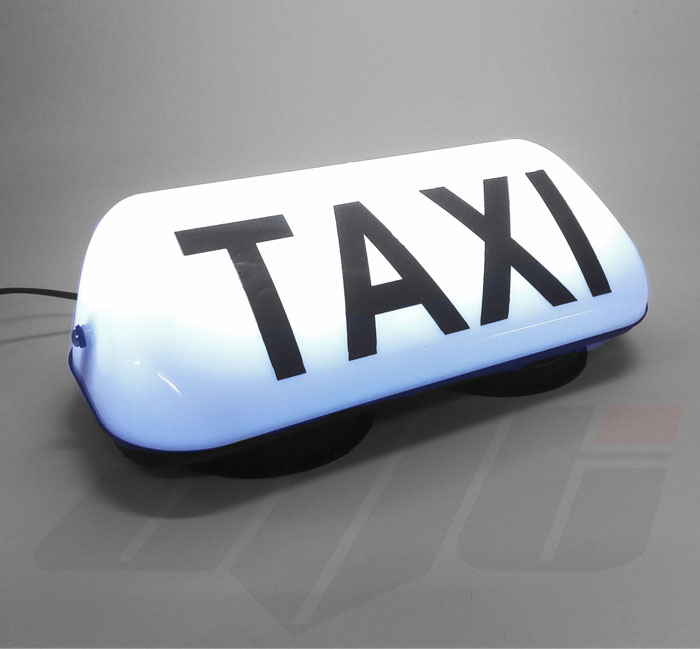 14" LED Magnetic Taxi Roof Top Sign Light WHITE