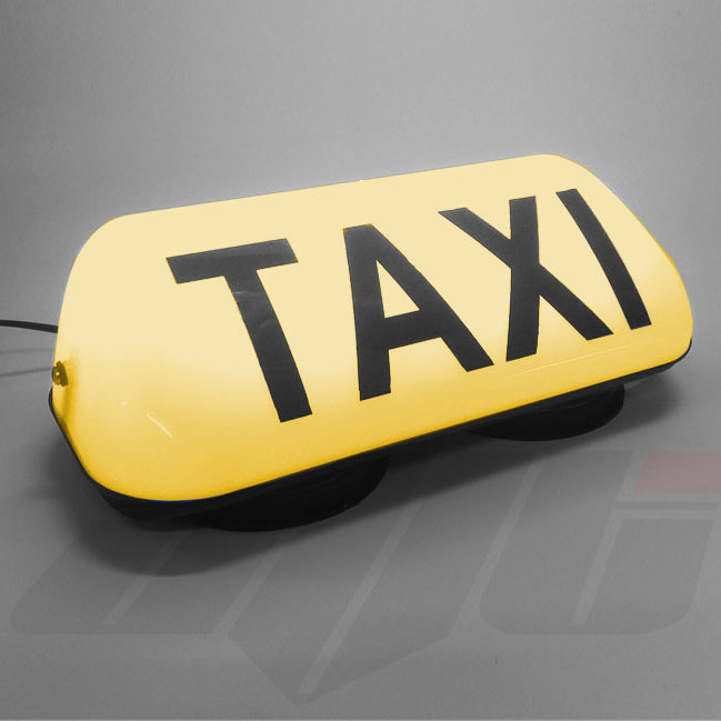 14" LED Magnetic Taxi Roof Top Sign Light YELLOW AMBER