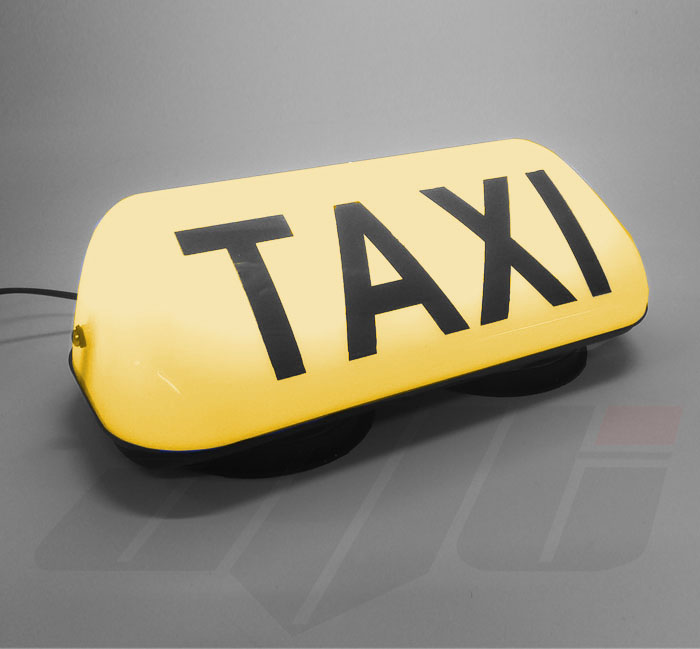 14" LED Magnetic Taxi Roof Top Sign Light YELLOW AMBER