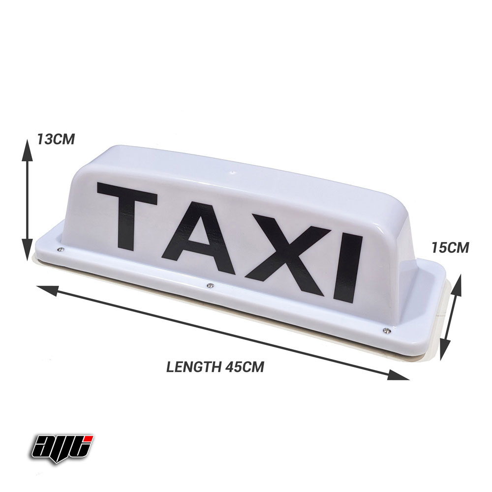 18" LED Magnetic TAXI Roof Top Sign Light WHITE