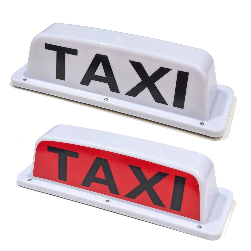 18" LED Magnetic TAXI Roof Top Sign Light WHITE