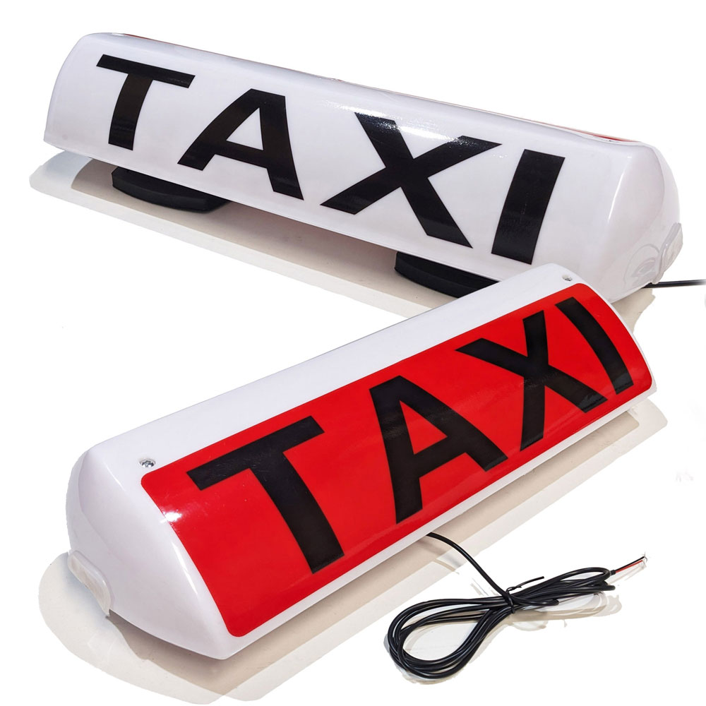 21" LED Magnetic TAXI Roof Top Sign Light WHITE